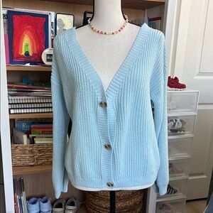 Cat & Jack Blue Cropped Cardigan Sweater
